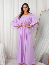 Off Shoulder Short Sleeve Maxi Dress Sai Feel